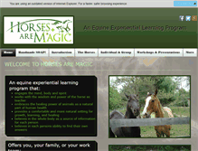Tablet Screenshot of horsesaremagic.com